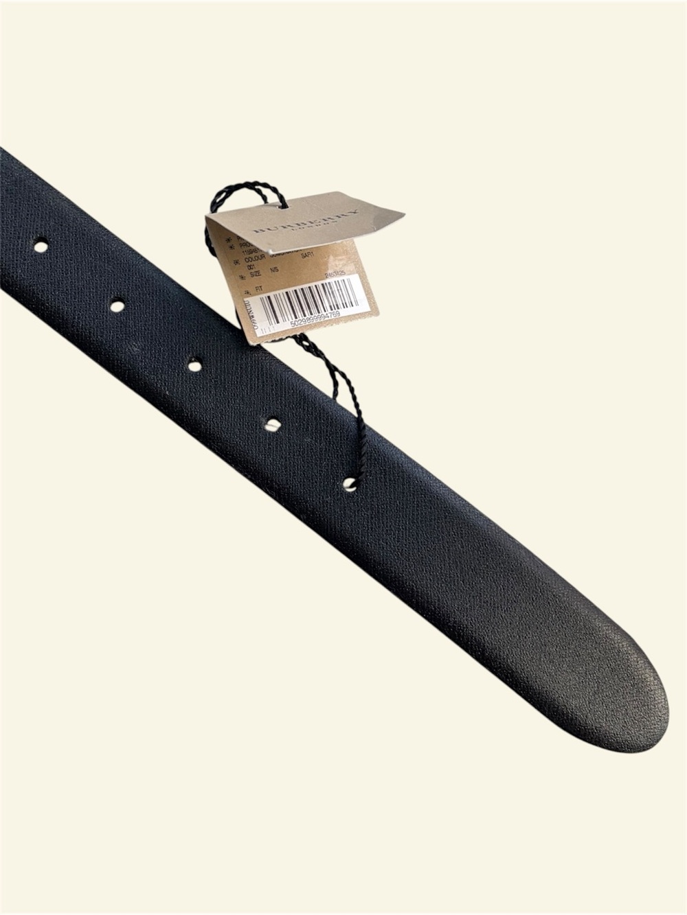 Burberry Reversible Black Saffiano Leather Belt NWT Italy Silver Buckle 105/42 - Picture 6 of 7